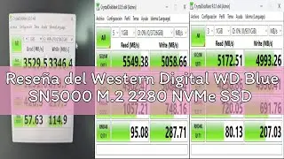Rese&ntilde;a del Western Digital WD Blue SN5000 M.2 2280 NVMe SSD 1TB, Disco Duro SSD con Velocidad hasta
