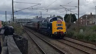 *DELTIC THRASH* 55009 and 47826 passing Grantham