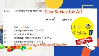 Gate 2020 Ordinary Differential equation/Ordinary Differential equation/Initial value problem#shorts