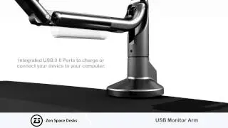 Zen Space Desks USB Monitor Arm