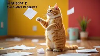 Oren and the Missing Homework! 🐾📚 Funny Cat Story for Kids