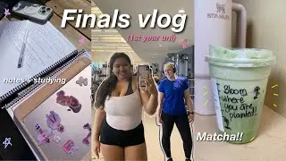 FINALS VLOG (first year university!) | group study, making matcha, EMILY WON AN IPAD