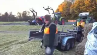 Maissilo in P&ouml;hlde am Harz mit 8 Traktoren und Can-am Quad ATV Trecker
