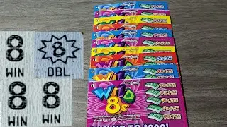 💥PROFIT SESSION💥 10X $1 WILD 8'S - ARIZONA LOTTERY SCRATCH OFF TICKETS