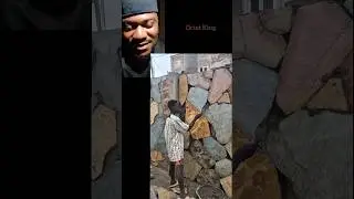 Fence made of stones: young talented Africans doing great jobs. #africa #talented #building #home