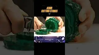 ASMR Slicing Malachite Stone | Satisfying Cuts | #asmr #relaxing