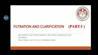 Filtration And Clarification (Part-I)