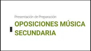 Preparación Oposiciones Música Educación Secundaria