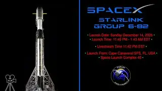 🚀 SpaceX Starlink Group 6-82 Launch Cape Canaveral SFS, FL, USA - December 14, 2025 - 4K HRD 🚀