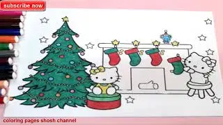 christmas hello kitty colouring pages from coloring pages shosh channel