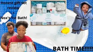 US PLUS NOX| BABIES FIRST BATH |YOUNG & MARRIED| HONEST GIFT SET REVIEW| HONEST BRAND 🛁🧼