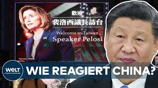 KRIEGSANGST IN ASIEN: Nancy Pleosis gro&szlig;er Sprung nach Taiwan schockt China - Kampfjets in der Luft