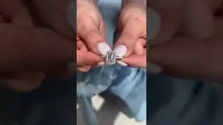 The Perfect Emerald Halo Ring for Your Forever #engagementring #ytshortsvideo #proposalring #ytshort