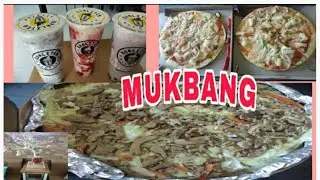 MILKTEA + PIZZA + PANSIT GUISADO MUKBANG | HALA BIRA LAFANG | Lyn Brebs