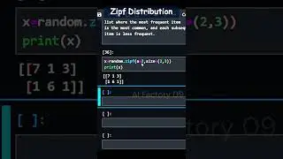 Zipf Distribution , random number in numpy with python #short #python #education #numpy #array #ai