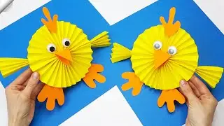 How to Make a Paper Chick  Easter paper Crafts Easy paper crafts