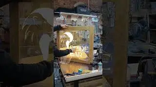 Вывеска с торцевой подсветкой #led #craft #decor #spb #event #makesomethingeveryday