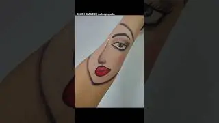 Face makeup tutorial on hand / 3DFace makeup #lovesong #handart  #creativearts_work