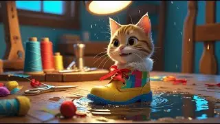 cat rainy boat /cat and kitten/fun with child