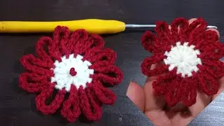 Today i crochet very easy & simple flower only in 8 minutes #viral #easy #phool #pakcreativechannel