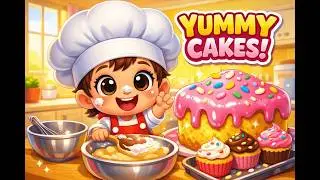 Stir It, Mix It! 🧁 Baking Song for Toddlers | Kitchen Safety & Fun Rhymes Kids English Rhyme