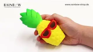 Squishy Ananas mit Sonnenbrille &ndash; Coole Squishies im Trendartikel Gro&szlig;handel!