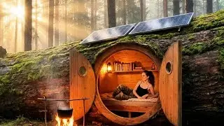 Building a Hidden Tree House in the Forest | No Talking ASMR 