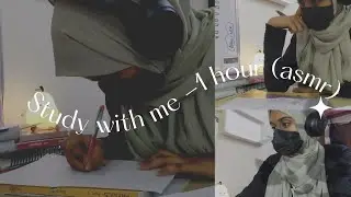 STUDY WITH ME- 1 HOUR (with stopwatch) | no music , background sound | Study motivation 