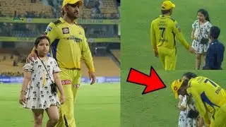 MS Dhoni heart winning gesture with daughter Ziva after winning CSK🌹🎁#csk #ipl #tataipl #tataipl2023