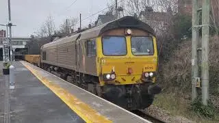 Two engineers trains pass through Witham on 6T64 & 6T65 (28/12/25)