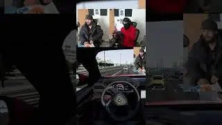 License and Mbox CUTTING UP in traffic NO HESI - Realistic BeamNG Drive with Steering Wheel #shorts