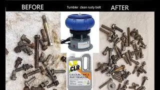 Garage Metal - How to clean and remove rust from bolt using vibratory tumbler
