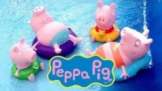 Peppa Pig Bath Toys - Squeeze them and sprayed you through the nose :) - UNBOXING