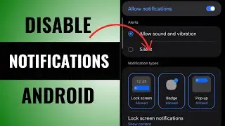 How to Disable Notifications on Android Application