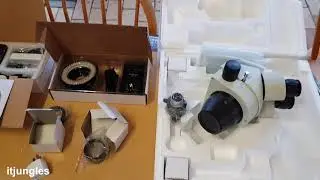 Unboxing AmScope Microscope SM-4TZ-144-5MT