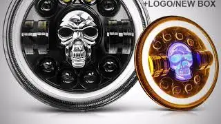 Limited Edition SKULL LED HEADLIGHTS  / COLOR CHANGING RGB SKULL