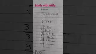 Prime Factorization #easy way#without calculator #Index Notation #math