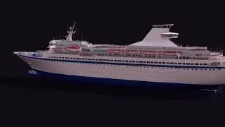 Vintage Cruiseship High-Detail 3D Model