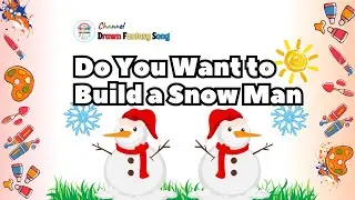 Build A Snow Man | Drawing & Coloring | Educational Songs Babies & Kids | Music & Rhymes #036