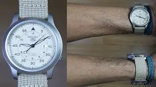 SEIKO 5 SNK803 AUTOMATIC BEIGE DIAL CANVAS - UNBOXING