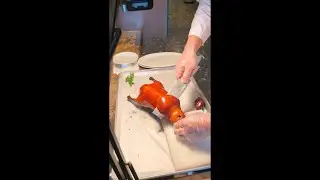 Perfect Peking Duck Cutting Knife Skills go Viral #viralvideo