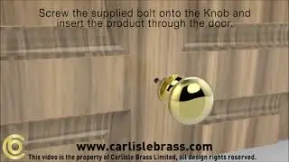 Carlisle Brass Centre Door Knob Installation Guide | Trade Door Handles