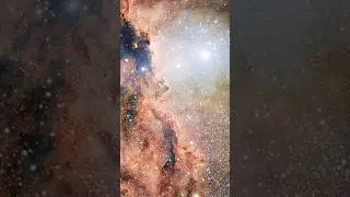 zoom into NGC 6188 , NGC 6193 Nebula in big bright star cluster #shorts video