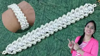 EASY PEARL BRACELET   018/ Jewellery Making / Handmade Beautiful Jewellery Ideas At Home