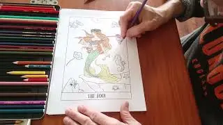 Coloring The Fool | Mermaid Tarot Card Full Coloring Process