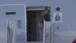 Pope Francis Arrives at New York's JFK Airport