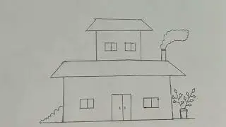 How to draw house drawing video/ easy house drawing video 