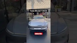All New Tesla Model Y 2026 grey color in Dubai #tesla #modely #teslamodely #carshorts