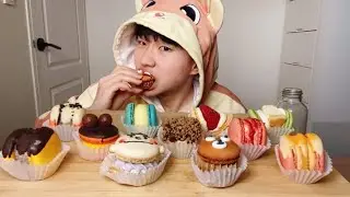 쫀득 꾸덕한 뚱카롱 먹방 KOREAN DESSERT FATCARON MUKBANG