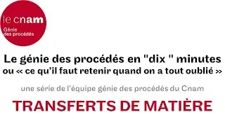 les transferts de matière en génie des procédés